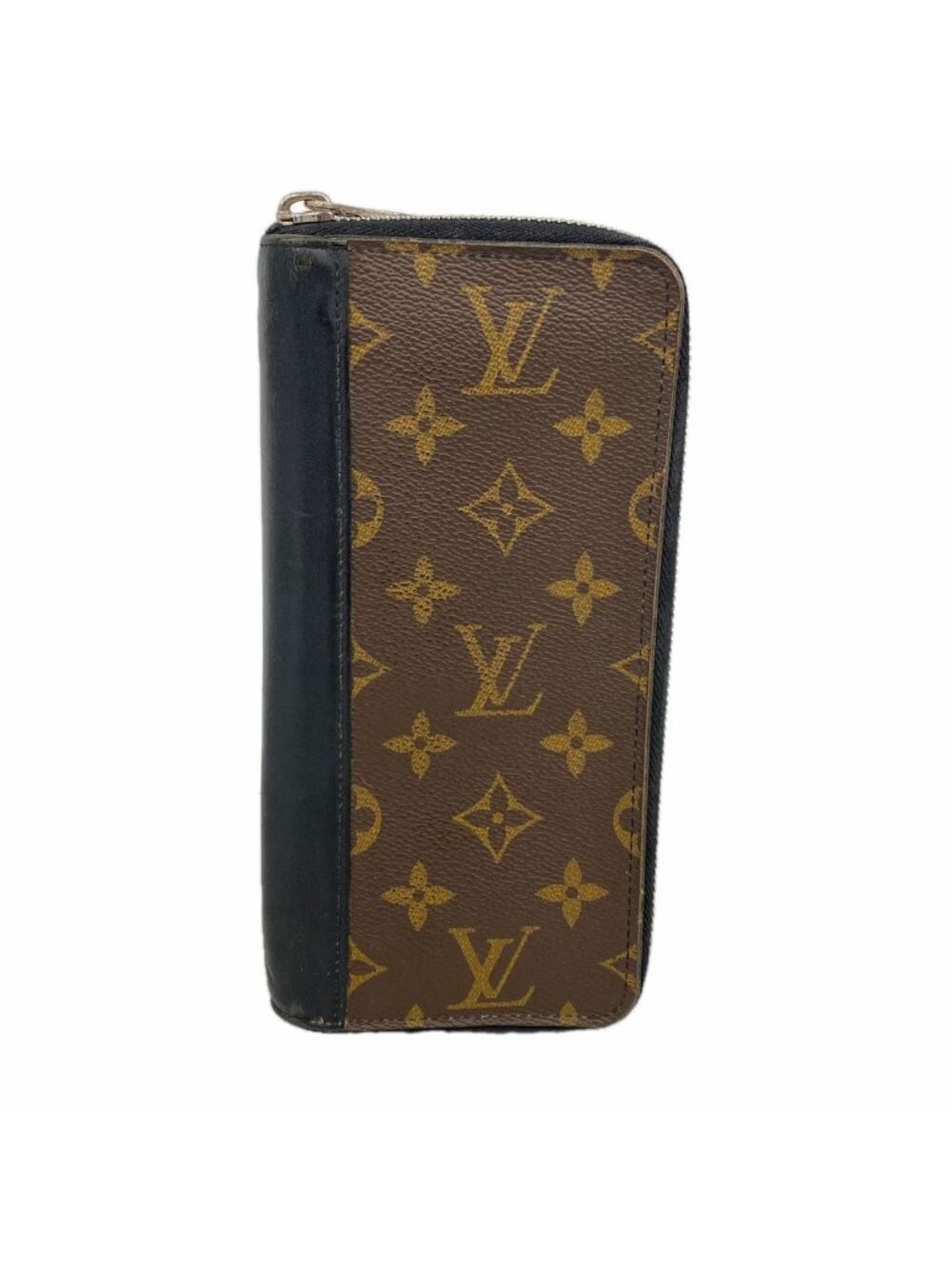 Louis Vuitton Wallet Monogram Macassar Zippy Vertical Brown Black